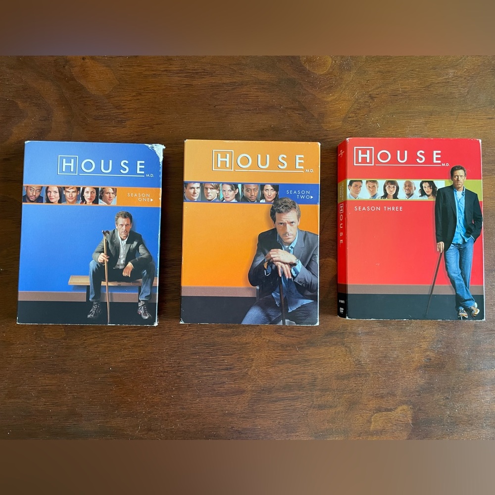 House MD DVD seasons 1, 2, 3